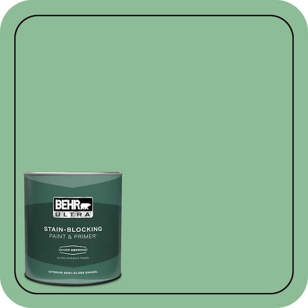 BEHR ULTRA 1 qt. #M410-4 Garden Swing Extra Durable Semi-Gloss Enamel Interior Paint & Primer