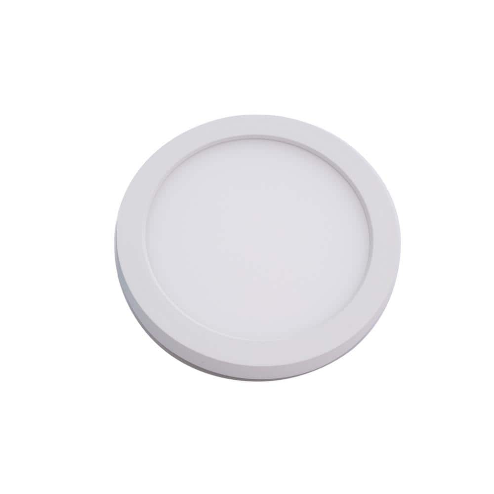 White Round 7" Dimmable LED Flush Mount Light