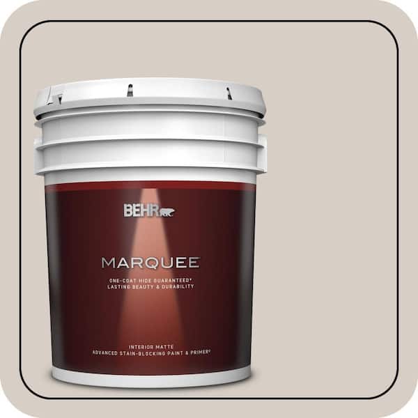 BEHR MARQUEE 5 gal. #MQ3-06 Granite Dust One-Coat Hide Matte Interior Paint & Primer
