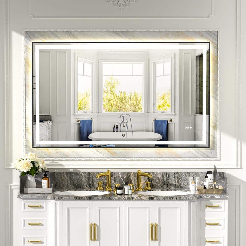 60 in.x36 in. Black Eco-Friendly Silver MirrorDual LED Light StripsFront and Back Lighting price history on PriceWatchPro