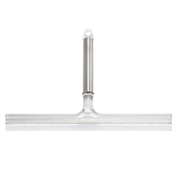 interDesign Forma 12 in. Ultra Squeegee in Brushed Stainless Steel/Clear
