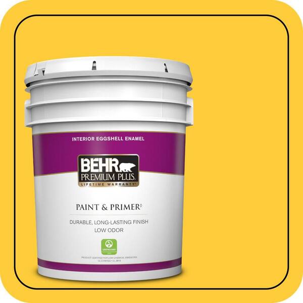 BEHR PREMIUM PLUS 5 gal. #S-G-360 Bright Star Eggshell Enamel Low Odor Interior Paint & Primer