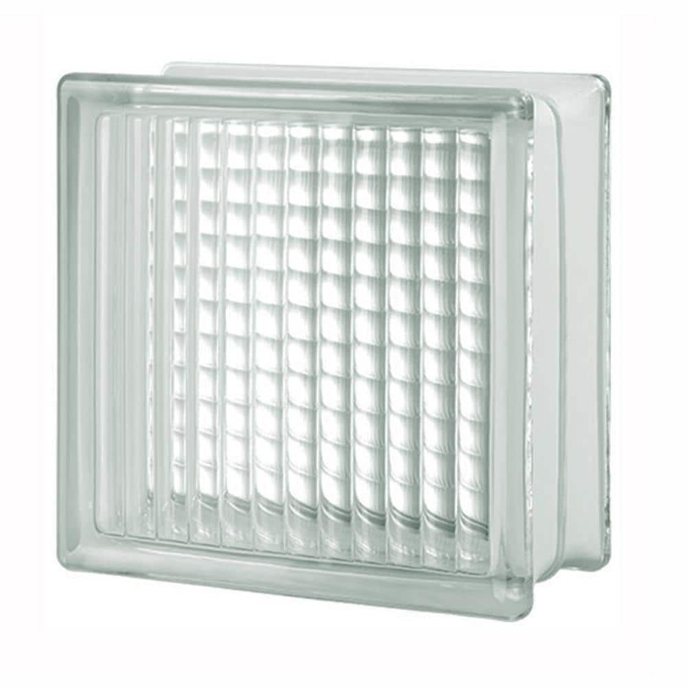 Cross Ribbed 4 in. Thick Series 8 in. x 8 in. x 4 in. (8-Pack) Grid Pattern Glass Block (Actual 7.75 x 7.75 x 3.88 in.) price history on PriceWatchPro
