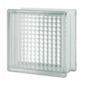 Cross Ribbed 4 in. Thick Series 8 in. x 8 in. x 4 in. (8-Pack) Grid Pattern Glass Block (Actual 7.75 x 7.75 x 3.88 in.)
