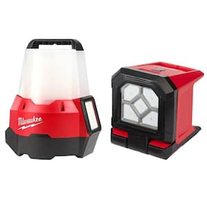 M18 18-Volt Cordless 2200 Lumens Radius LED Compact Site Light with Flood Mode w/Rover Mounting Flood Light (2-Tool)