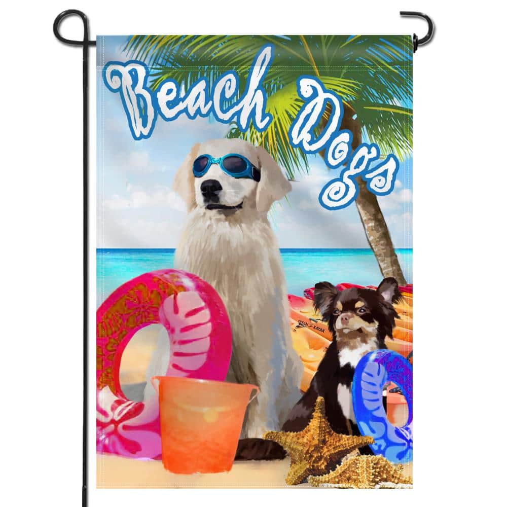 12.5" x 18" Happy Home & Happy Dog Garden Flag 56023 Double Sided