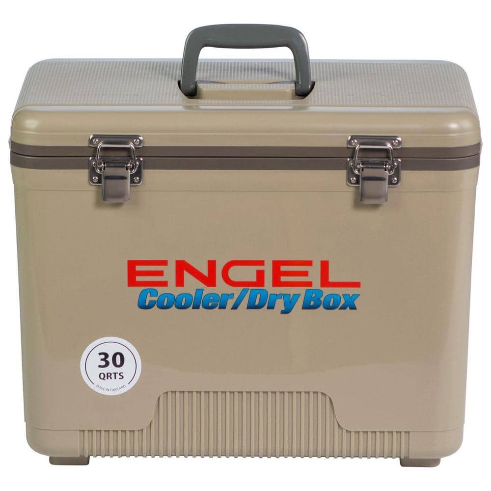 Engel Coolers 30 Quart Leak Proof Lightweight Insulated Cooler Drybox, White