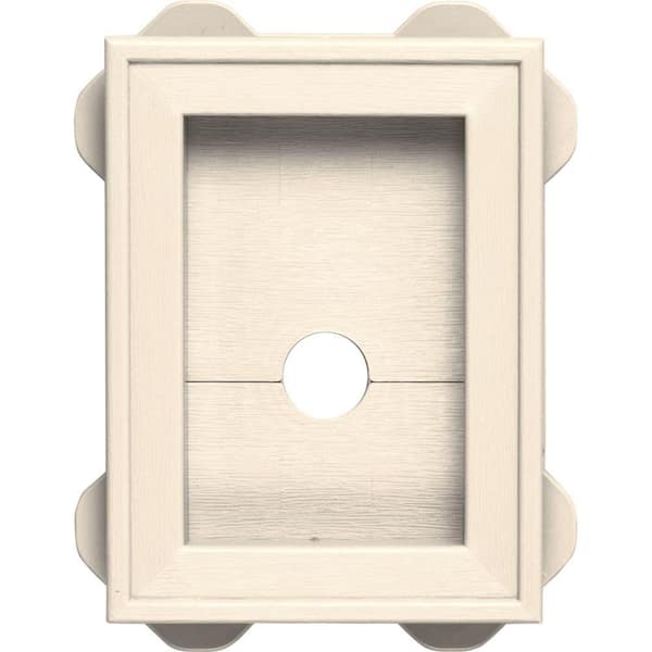 Mid America 5 in. x 6-3/4 in. #021 Sandstone Beige Split Mini Plumbing/Hose Mounting Block