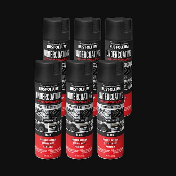 15 oz. Matte Black Rubberized Undercoating Spray (6-Pack)