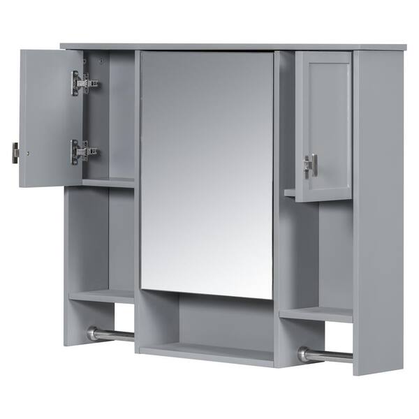 Hooseng 6.7 in. W x 28.7 in. H Rectangular MDF Medicine Cabinet 