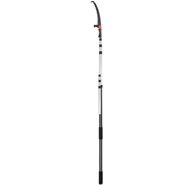 Manual Pole Saw, 4.9-20 ft. 0.05 in. Sharp Steel Blade, Extendable Pruning Saw, Aluminum Alloy Handle, Chenille Brush