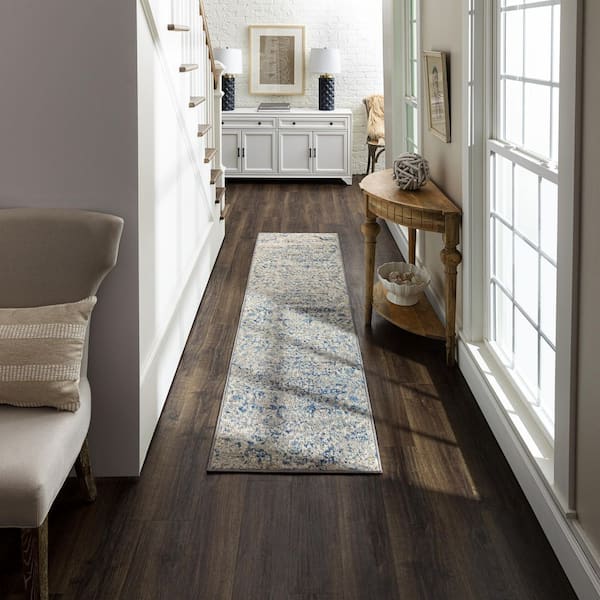 Damon Blue 2 ft. x 10 ft. Runner Rug