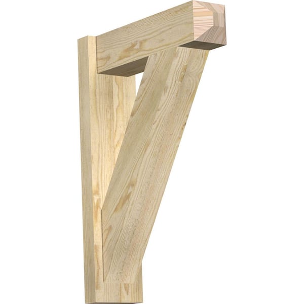 Ekena Millwork 6 in. x 28 in. x 20 in. Douglas Fir Traditional Craftsman Rough Sawn Outlooker