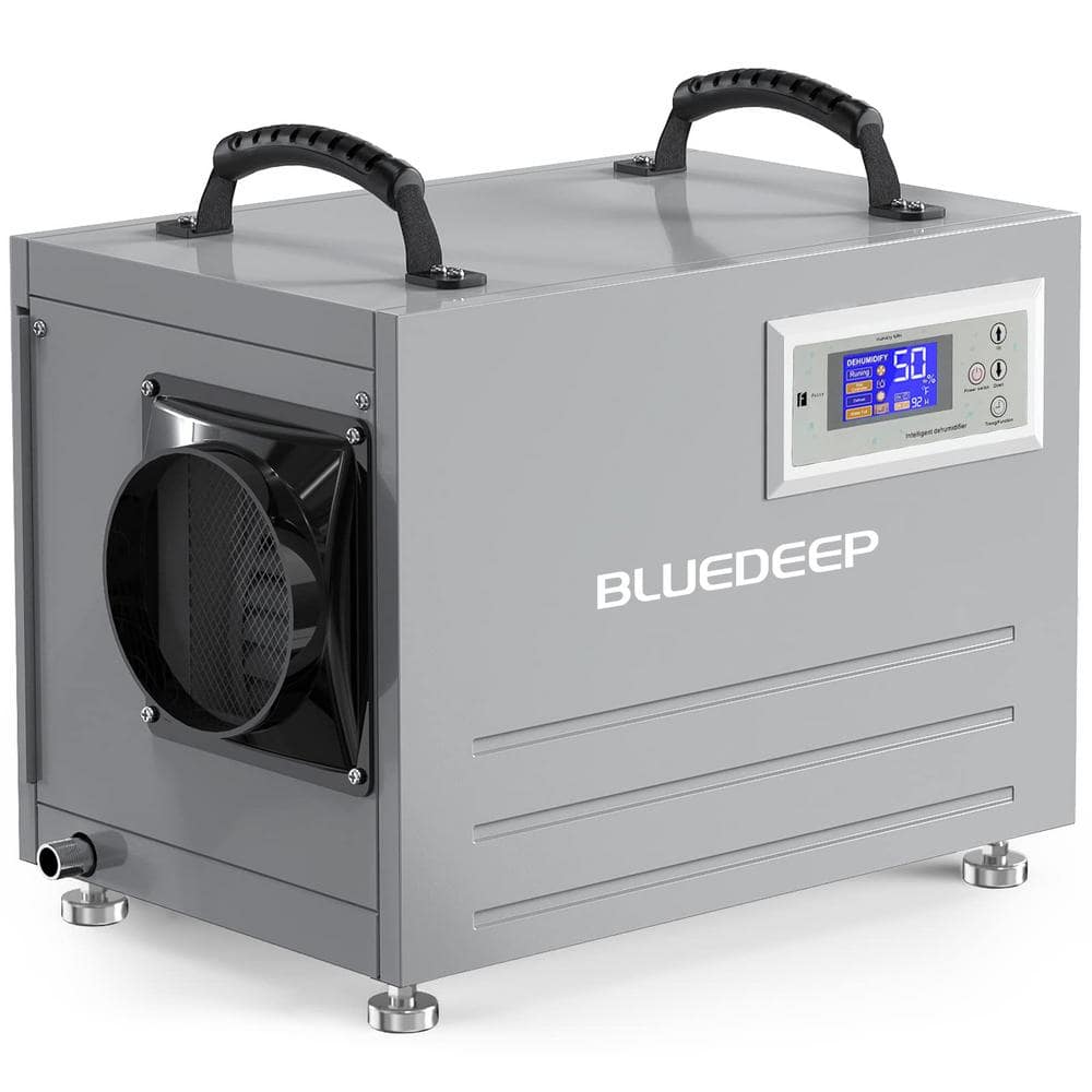 Edendirect 110 pt. 2,000 sq.ft. Bucketless Commercial Dehumidifier in Gray with Auto Defrost for