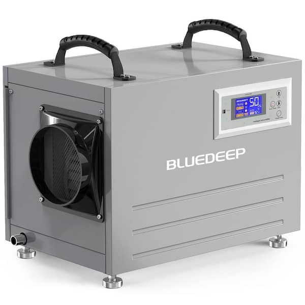 Edendirect 110 pt. 2,000 sq.ft. Bucketless Commercial Dehumidifier in Gray with Auto Defrost for Basement, Crawl Space