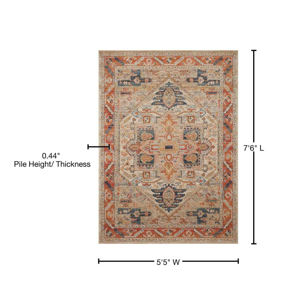 Jocelyn Multicolor Rectangular Stain-Resistant Area Rug