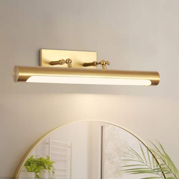 Brixa 23.6 in. Brushed Gold Telescopic Linear Integrated LED Wall Sconce
