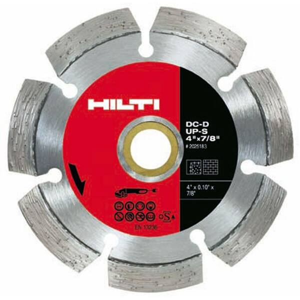 Hilti DC-D UP-S 4 in. x 7/8 in. Segmented Diamond Blade for Angle Grinders