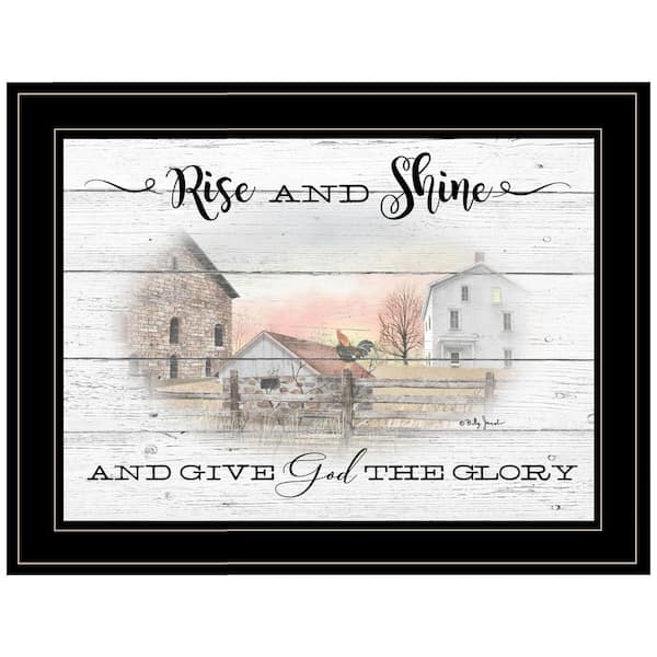 HomeRoots Charlie Rise and Shine 1-Piece Framed Wall Art 15 in. x 19 in.