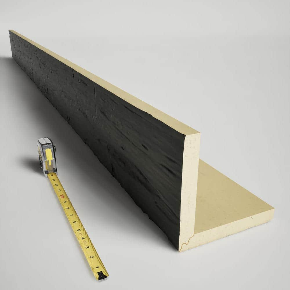 Hand Hewn Timberthane Faux Wood L-Beam in Slate Finish