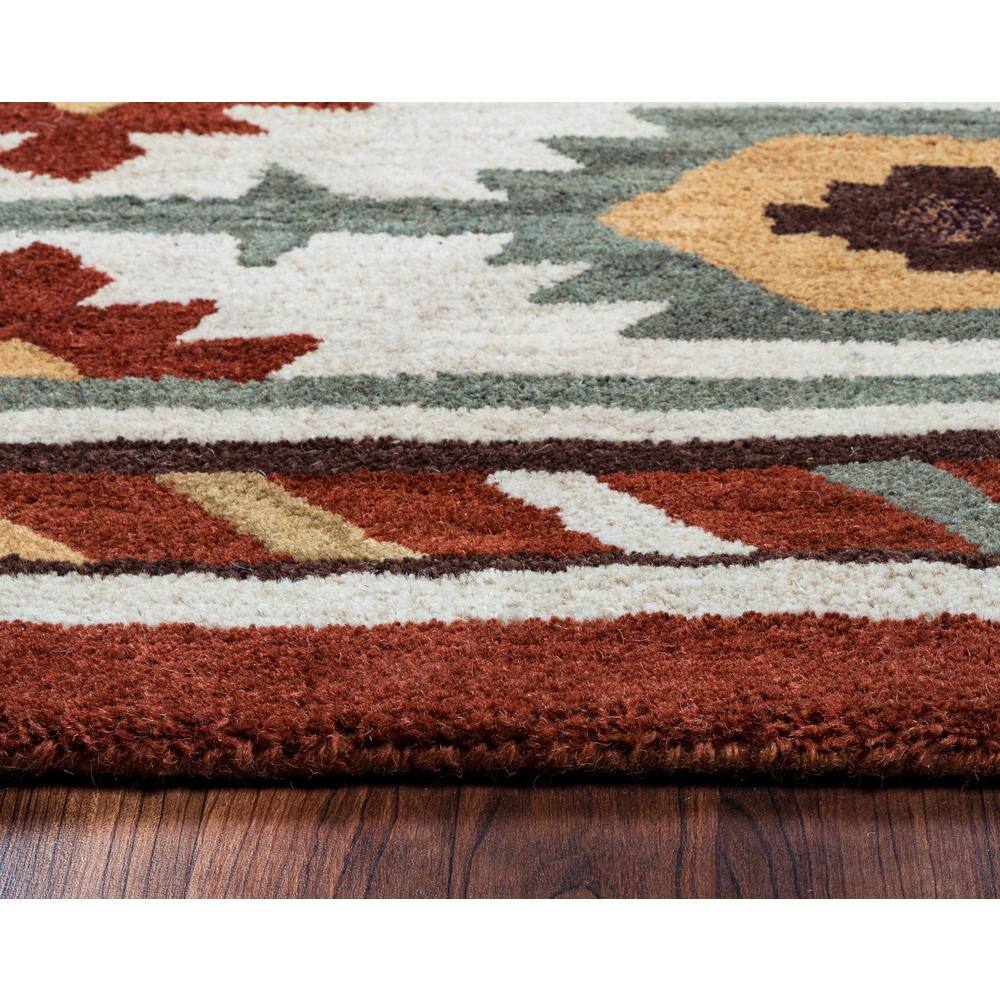 Rustic Red Hand-Tufted Wool Rectangular Rug - Easy Care 3' x 5'