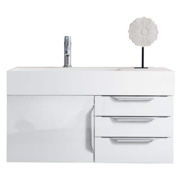 Mercer Island 35.5 in. W x 19 in. D x 19.5 in. H Single Bath Vanity in Glos