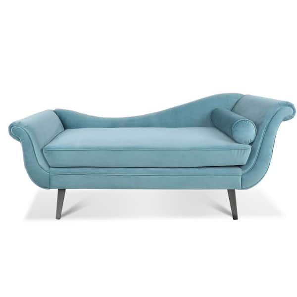 Harper & Bright Designs Calvert Contemporary 71 in. W Green Flared Arm Fabric Rectangle Chaise Lounge