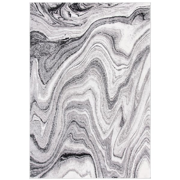 SAFAVIEH Amelia Light Gray/Ivory 5 ft. x 8 ft. Abstract Gradient Area Rug