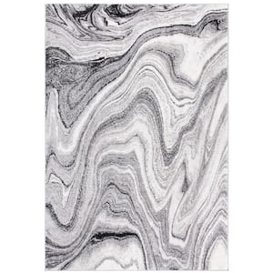 Amelia Light Gray/Ivory 8 ft. x 10 ft. Abstract Gradient Area Rug
