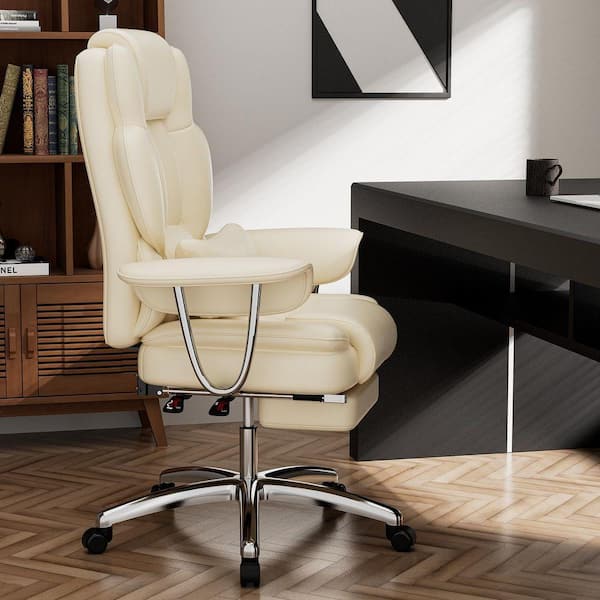 CASTLOVE Stoffen Bureaustoel Ergonomische Computer Bureaustoel Draaibare Brede Executive Office Chair met Opklapbare Armsteun voor Kantoor Thuis (Zwart