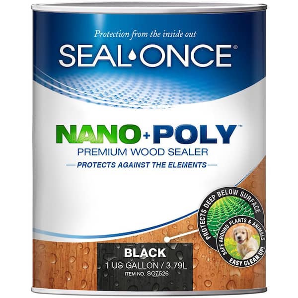 Seal Once Seal-Once Nano+Poly Ready Mix Penetrating Exterior Wood Sealer and Stain with Polyurethane in Black