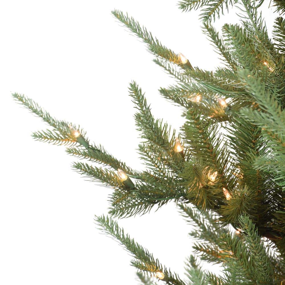 4.5 ft Pre-Lit Green Spruce Artificial Christmas Tree with Clear Lights