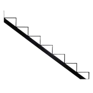 7-Steps Steel Stair Stringer black 7-1/2 in. x 10-1/4 in. (Includes 1 Stair Riser)