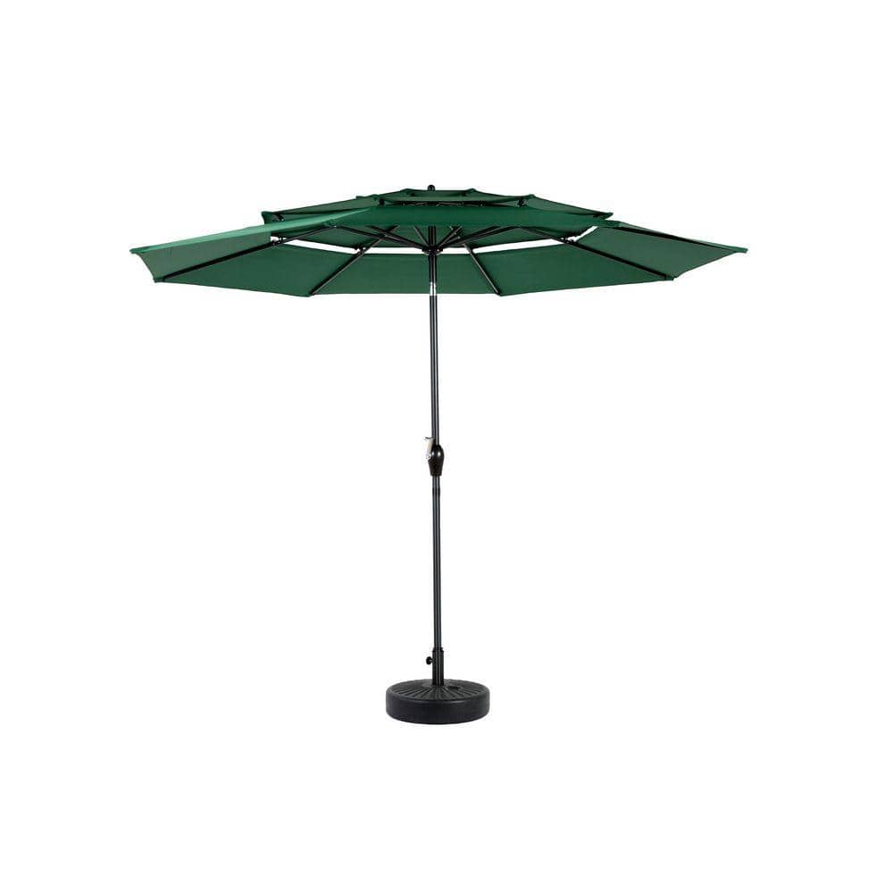 living accents 181.1 in. tiltable triple canopy octagon patio umbrella AKZP 13' Starlux  Stay Put Umbrellas Protective cover included Treasure Garden AKZ Plus 13-Foot