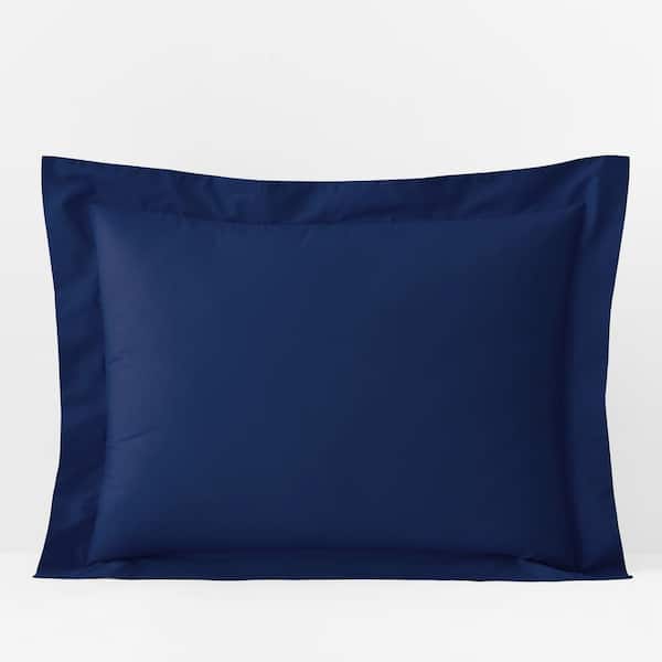 The Company Store Company Essentials Navy Organic Cotton Percale Standard Sham