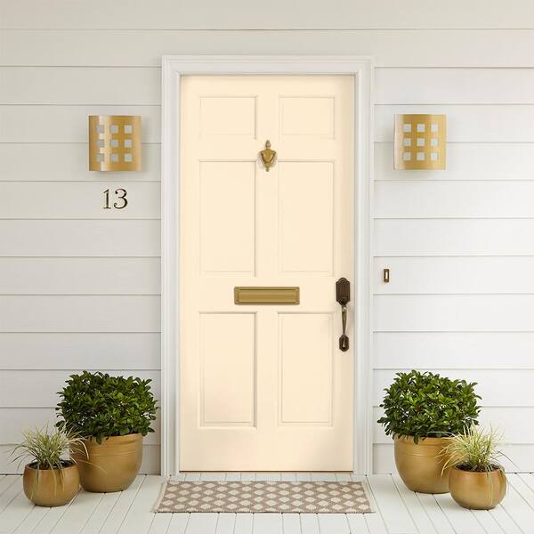 BEHR PREMIUM 1 gal. #OR-W04 Nice Cream Satin Enamel Interior