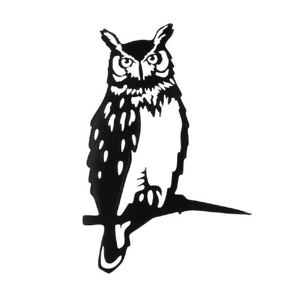 Unbranded Owl And Cormorant Garden Fence Wrought Iron Decoration Metal Bird Garden Art on a Branch Yard Decor, (2- pack)