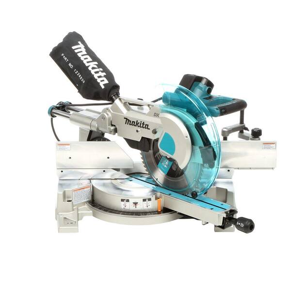 Makita 15 Amp 12 in. Corded Double Bevel Sliding Compound Miter Saw with Built In Laser, 60T Blade, Dust Bag