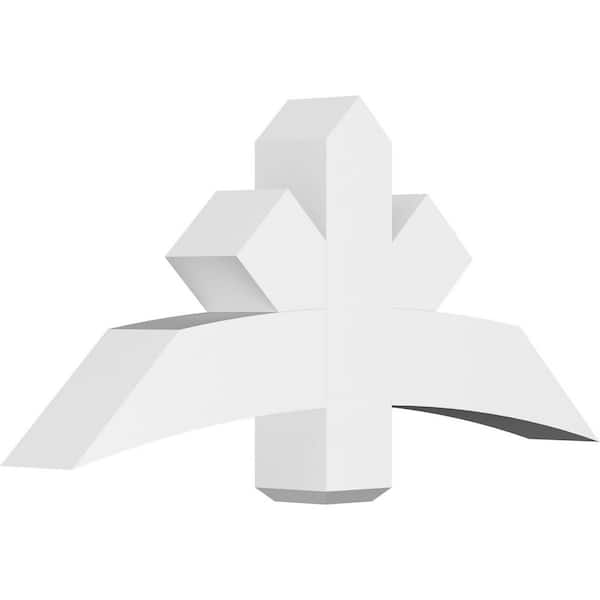 Ekena Millwork Alberta 48 in. W x 22 in. H x 6 in. D Signature Polyurethane Bracket