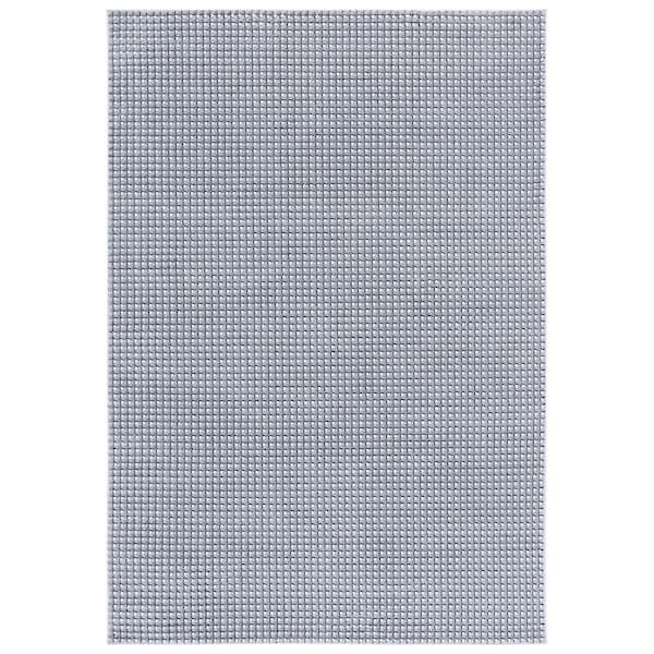 Slate 9 ft. x 12 ft. Gray/Ivory Black Distressed Solid Color Area Rug