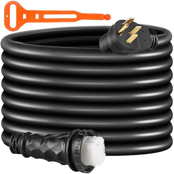 VEVOR RV Shore Power Extension Cord 36 ft. 6/4 50 Amp 250-Volt Heavy-Duty STW Twist Lock Cord RV Replacement Cord
