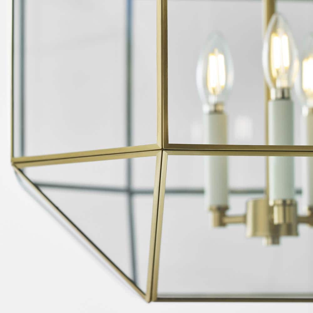 Morrison Satin Brass Glass Jar Indoor/Outdoor Lantern