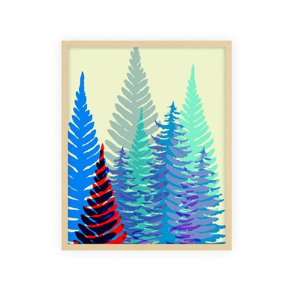 Unbranded Modern Leaves Framed Nature Art Print 42 in. x 34 in.