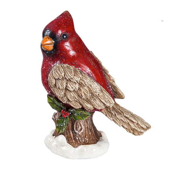 Evergreen 6.25 in. H Woodland Cardinal Garden Statuary
