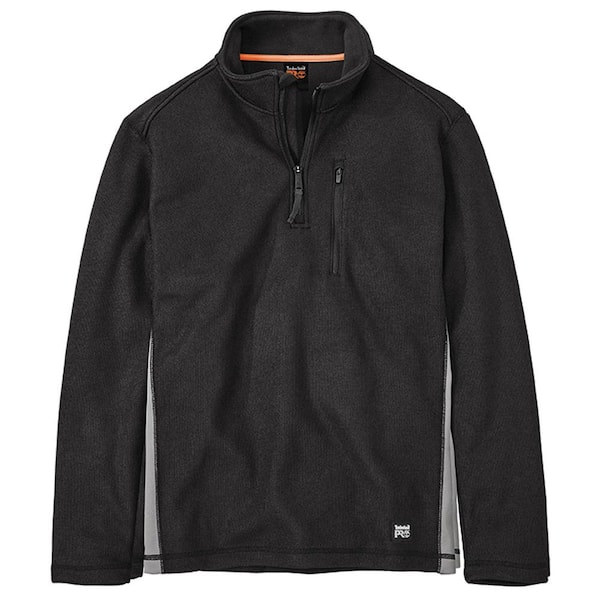Timberland PRO Studwall Men's XL Jet Black 1/4-Zip Textured Work Fleece Pullover