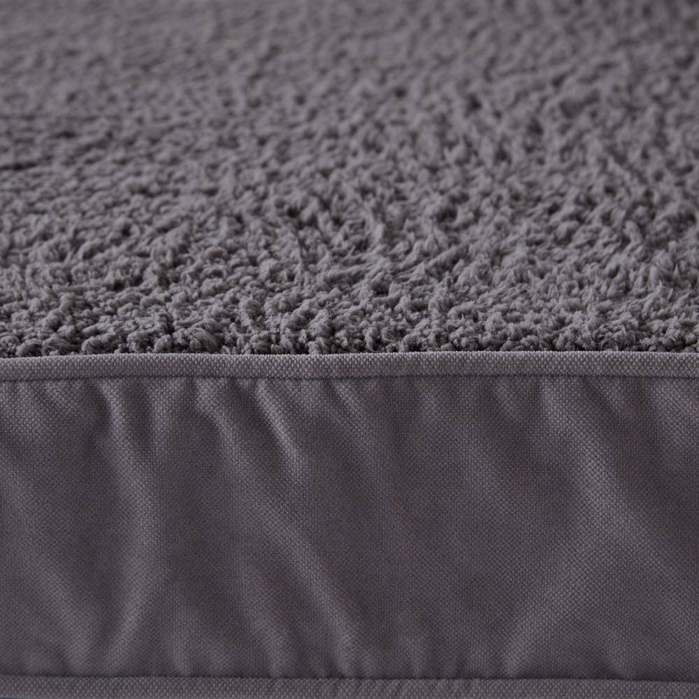 Medium Gray Sherpa Orthopedic Dog Bed with Egg Crate Foam