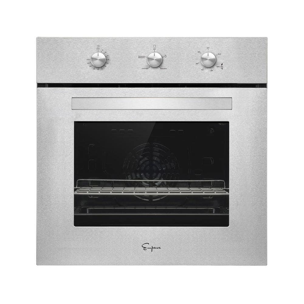 Empava 24 in. 2.3 cu. ft. Single Propane Gas Wall Oven with Convection and Mechanical Timer in Stainless Steel, For Propane Gas -  EMPV-24WO10L