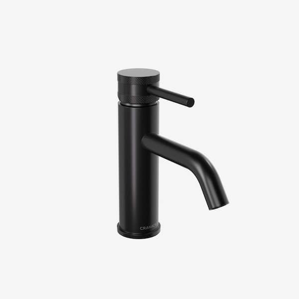 ANGELSEY Single Hole Single Handle Bathroom Faucet with Pop-up Drain in Matte Black