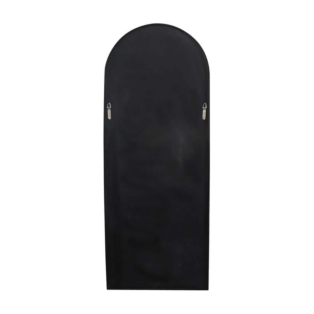 Kira 67" Black Metal Framed Full Length Arch Mirror