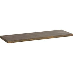 24 in. x 8 in. x 0.75 in. Medium Wood Stain Decorative Wall Shelf